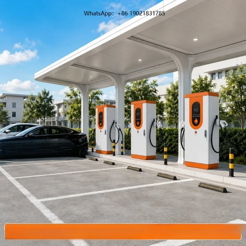 New 120kW DC electric vehicle charger CCS2 ground-mounted fast charging station with 7-inch touchscreen for commercial use