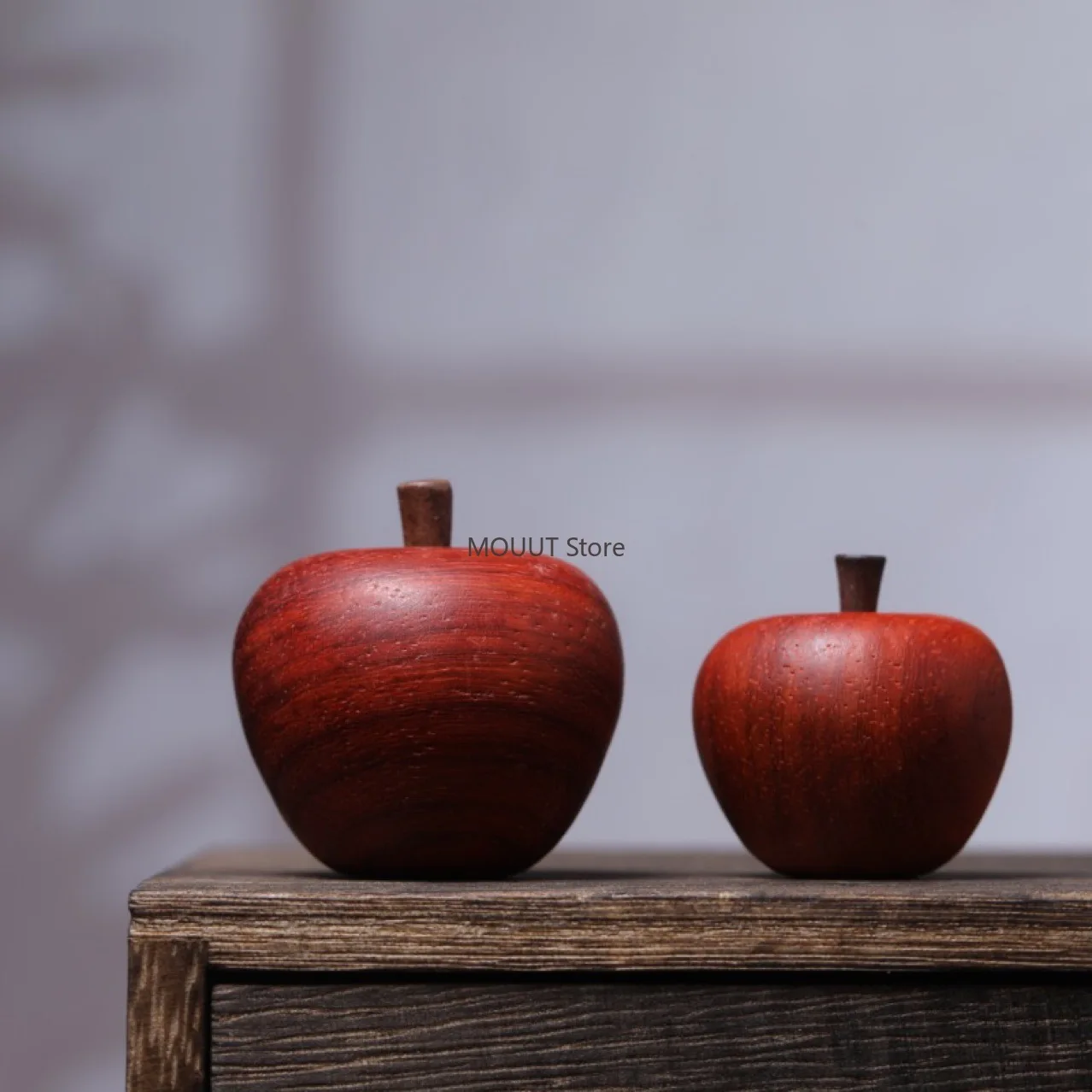 Wood Carving Persimmon Orange Kawaii Decorative Fruit Kitchen Desktop Decor Wooden Simulated Fruit Gift for Friend