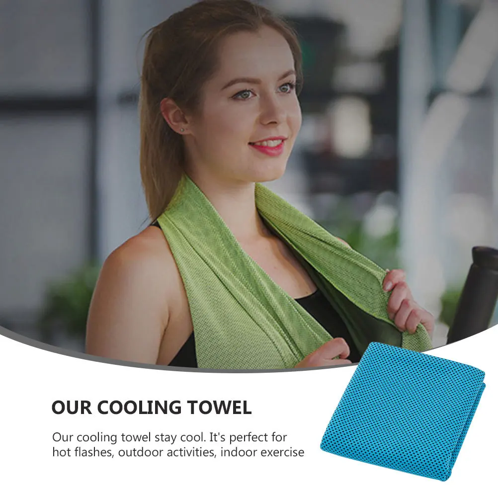 

1Pcs Cooling Towel Soft Breathable Mesh Material Instant Freeze for Hot Flashes Workout Travel Scarf Sweat