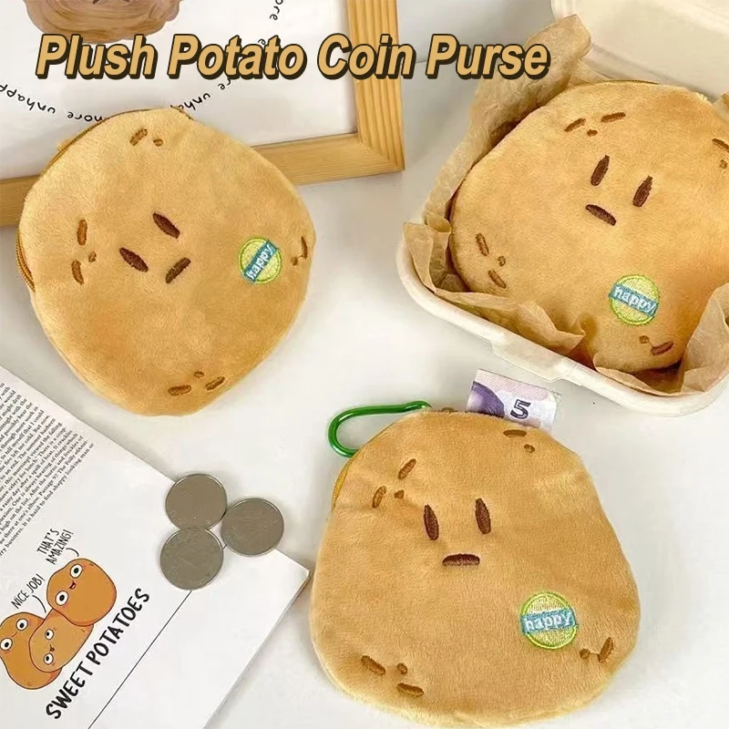 Cute Potato Coin Purse Pendant Cartoon Headphone Storage Bag Portable Lipstick Bag Key Case