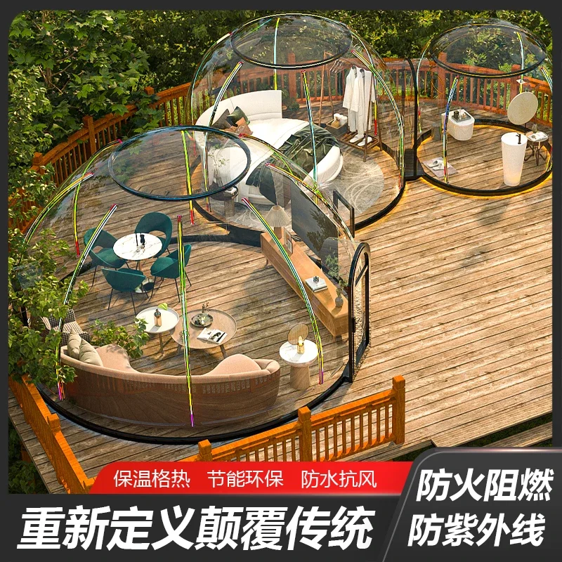 

Online Red Restaurant PC Star Bubble House Home Inn Transparent Tent Outdoor Camping Scenic Spot Sunshine Room