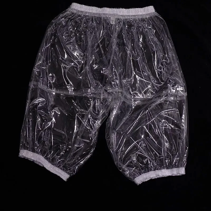 

Adult Baby Diaper Pants For Men Women, ABDL Soft Smooth Half Pants Glossy PVC Plastic Shorts Waterproof Loose Lantern Pants