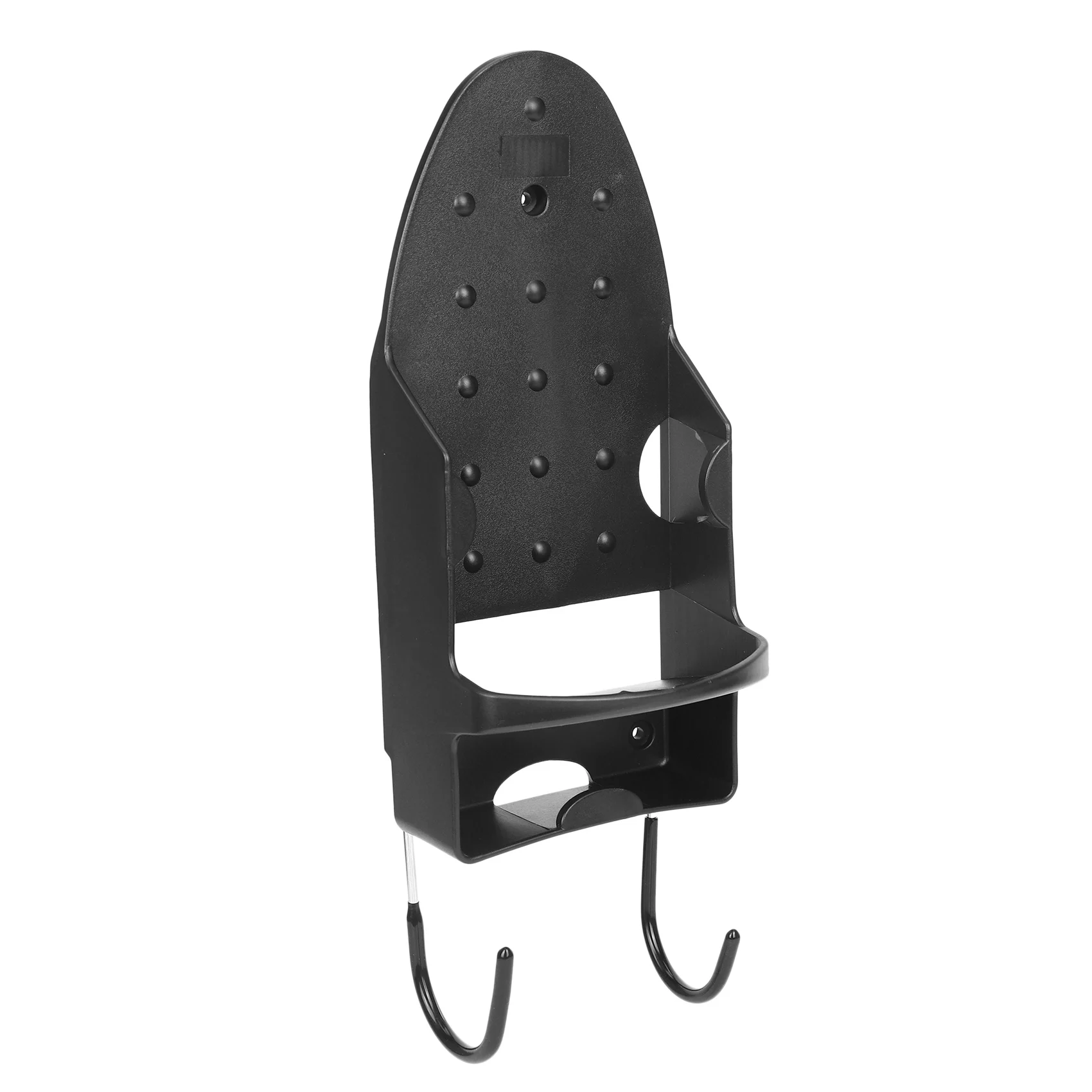 Rak gantung papan setrika elektrik, tempat penyimpanan papan setrika, gantung dinding elektrik warna hitam