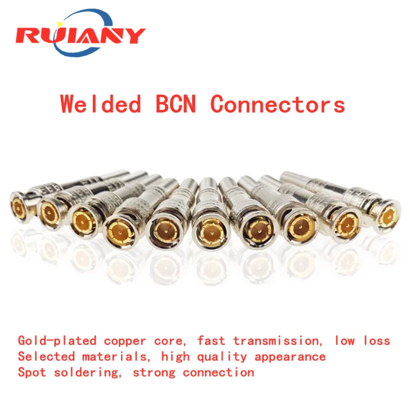 Monitoring cable 75-5 BNC video connector converter Welded Q9 connector Monitoring equipment accessories connector pure copper