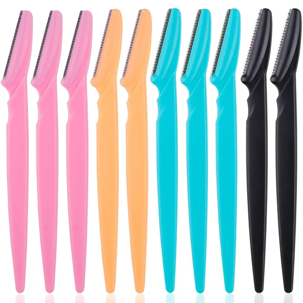 3/10Pcs Augenbraue Epilation Haar Entfernung Schneider Sicherheit Messer Make-Up Schaber Augenbraue Trimmer Klinge Frauen Gesicht Rasierer Tragbare