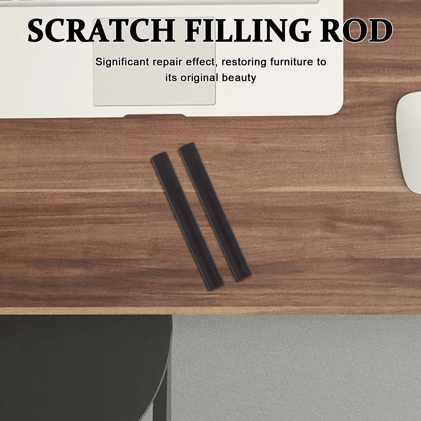 2Pcs Wood Wax Stick Repair Marker for Scratches Holes Furniture Floors Doors Tables Wood Stain Marker Scratch Remover No Tools