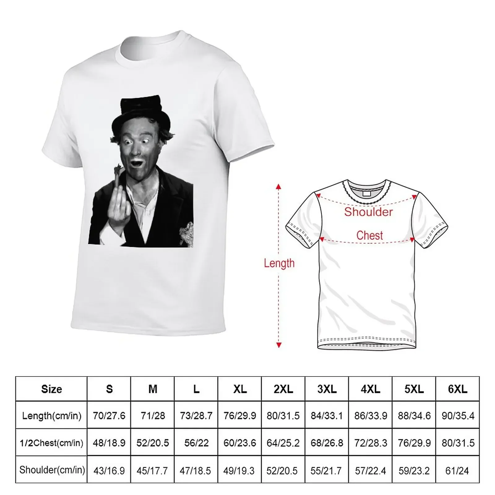 Red Skelton Hobo with Cigar T-Shirt Short sleeve tee oversized shirts graphic tees men workout shirt