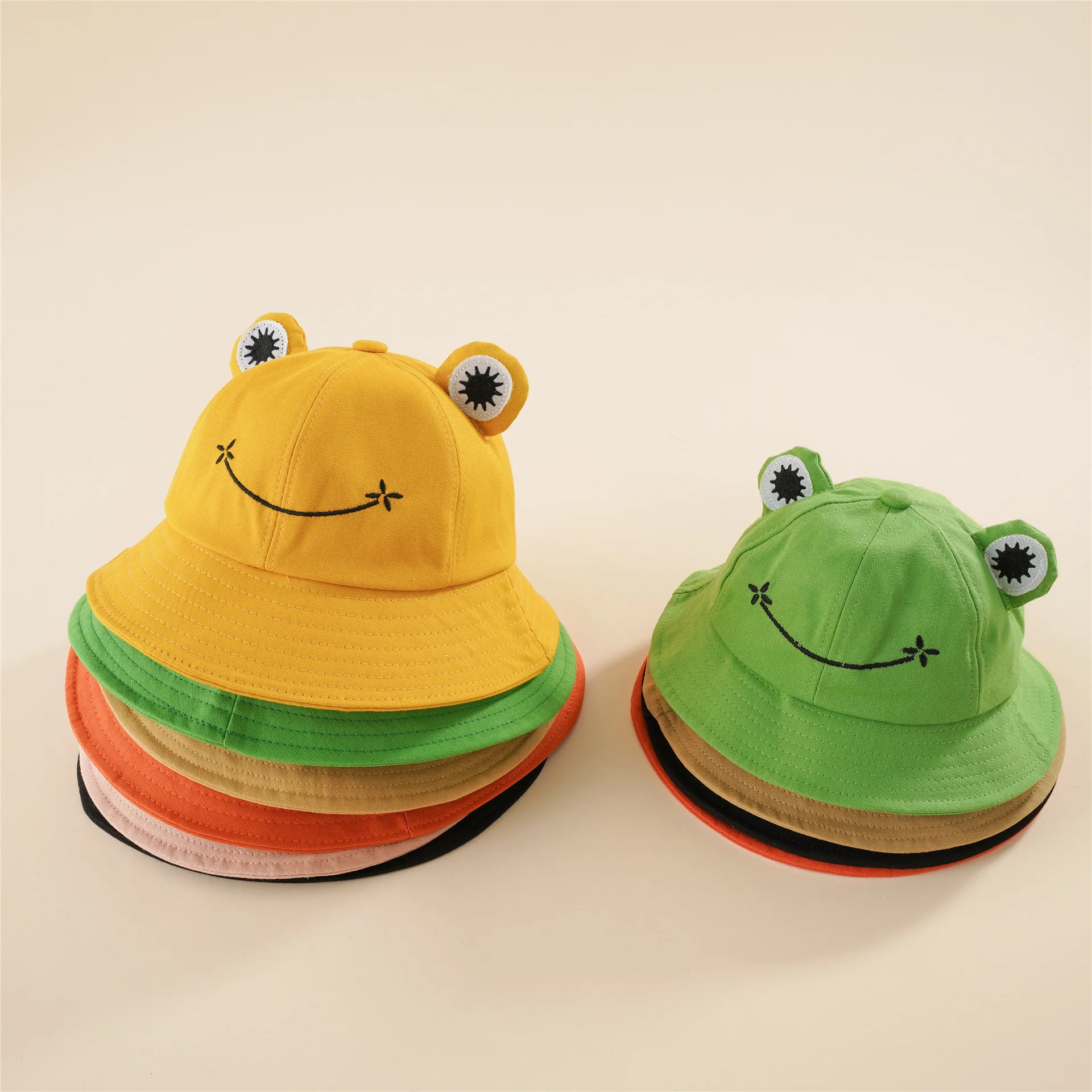 

Parent-Kid Cartoon Frog Bucket Hat Panama Fishing Cap Cute Froggy Hat Femme Bob Chapeau Outdoor Sunscreen Fisherman Gorros