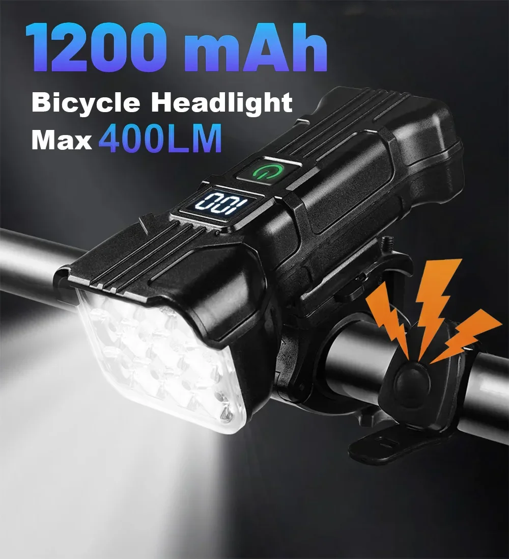 

12LED Bike Light with 140 dB Horn USB Rechargeable MTB bike Deadlight Bicycle Safety Light Suitable for Night Riding