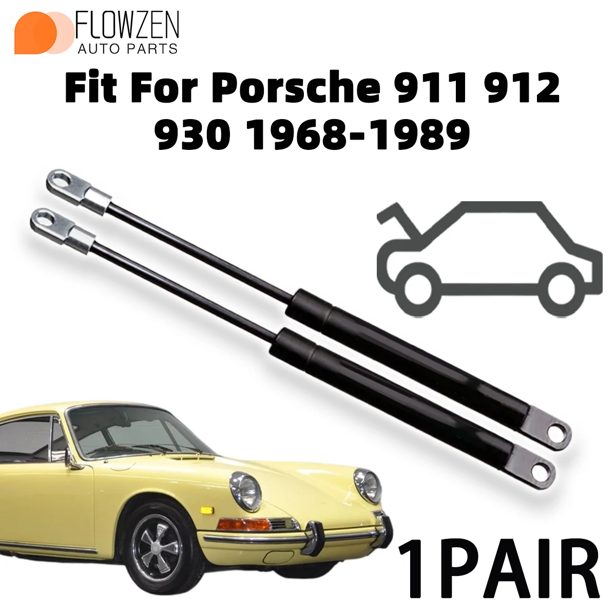 

Front Struts Support Bar OE SG406005 For Porsche 911 912 930 1968-1989 Front Hood Lift Support Gas Springs Bonnet Rod