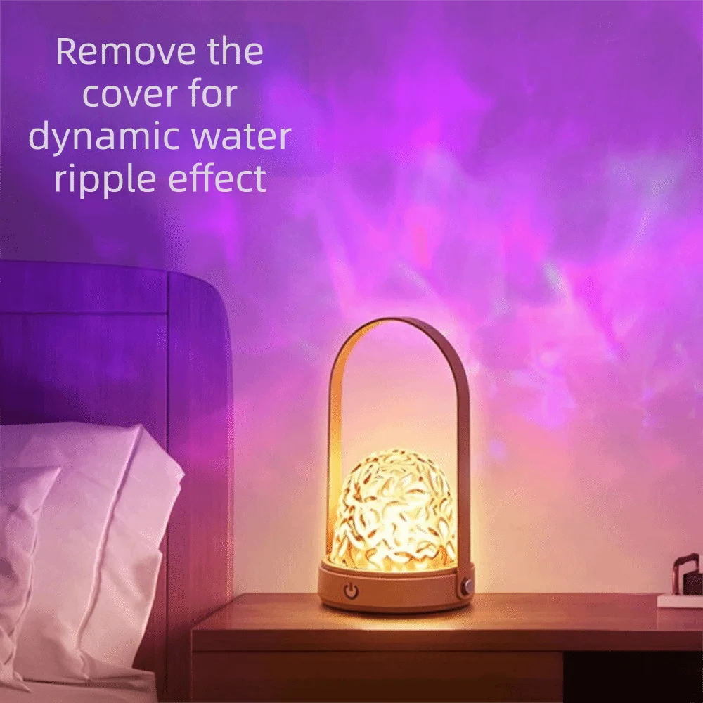16 Colors LED Rotating Ripple Light Dimmable RGB Color Changing Mood Light USB Portable Atmosphere Light Living Room