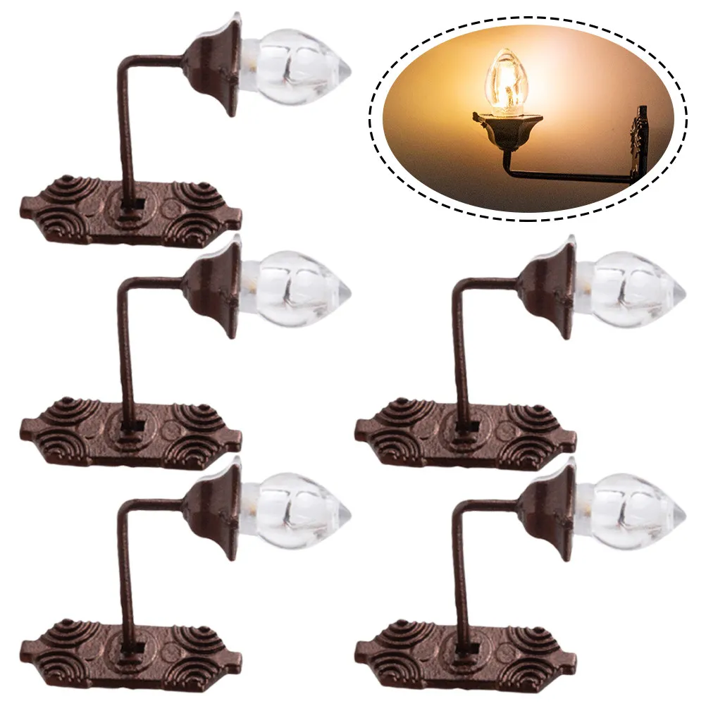 

5Pcs Moss Micro Landscape Wall Lamps Mini Luminous DIY Sand Table Lighting Miniature Wall Lamp for Mini House Decoration