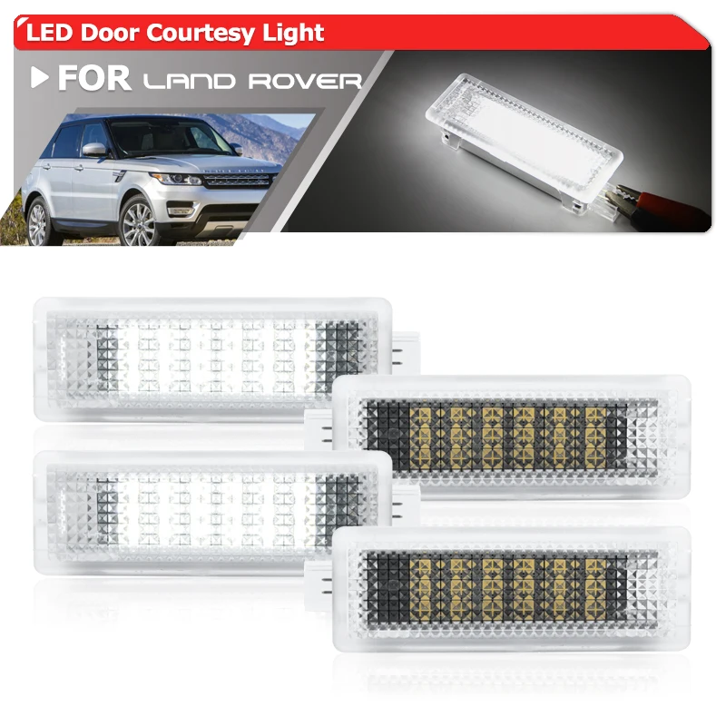 Luz LED de cortesía para puerta de coche, accesorio para Land Rover Range Rover L322 L405 Range Rover Sport L320 L494 Discovery LR3 LR4, 4 unidades