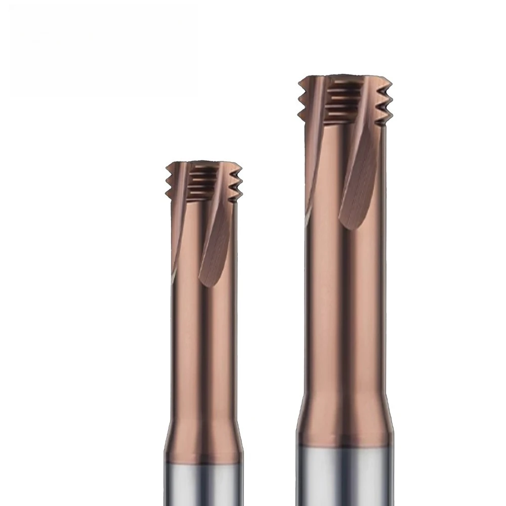 مطحنة خيط ثلاثية الأسنان مطلية 65 °   فولاذ التنغستن - قاطعة طحن من الفولاذ المقوى M1-M20، مدعومة OEM (10 عبوات)