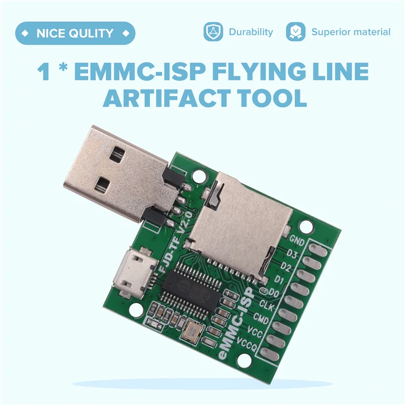 ABKI-Advanced Phone Repair Flash Tool Emmc-Isp Flying Line Unlocking With Au6438bs Card Reader Accessory