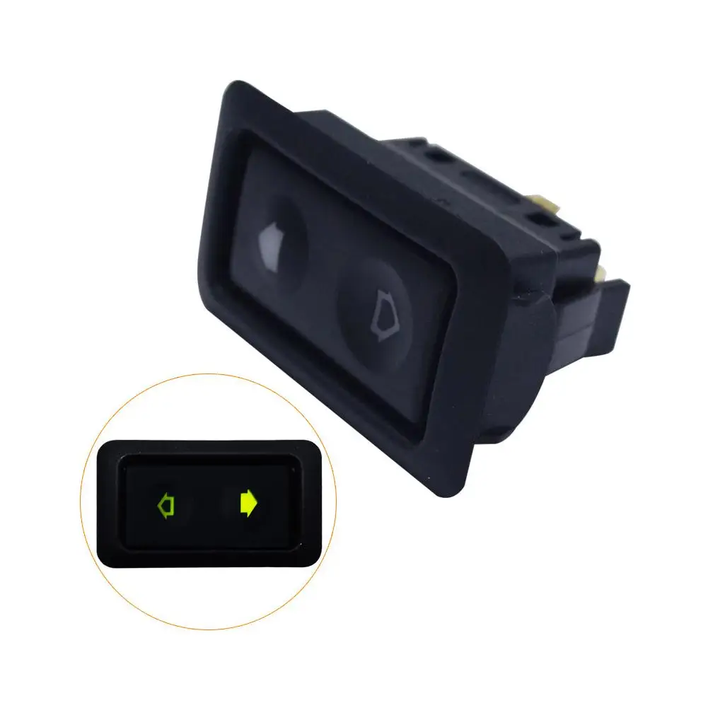 10-30A Electric Power Window Switch Button for All Autos with Green LED Light Universal 6Pin Button Switch Accessories