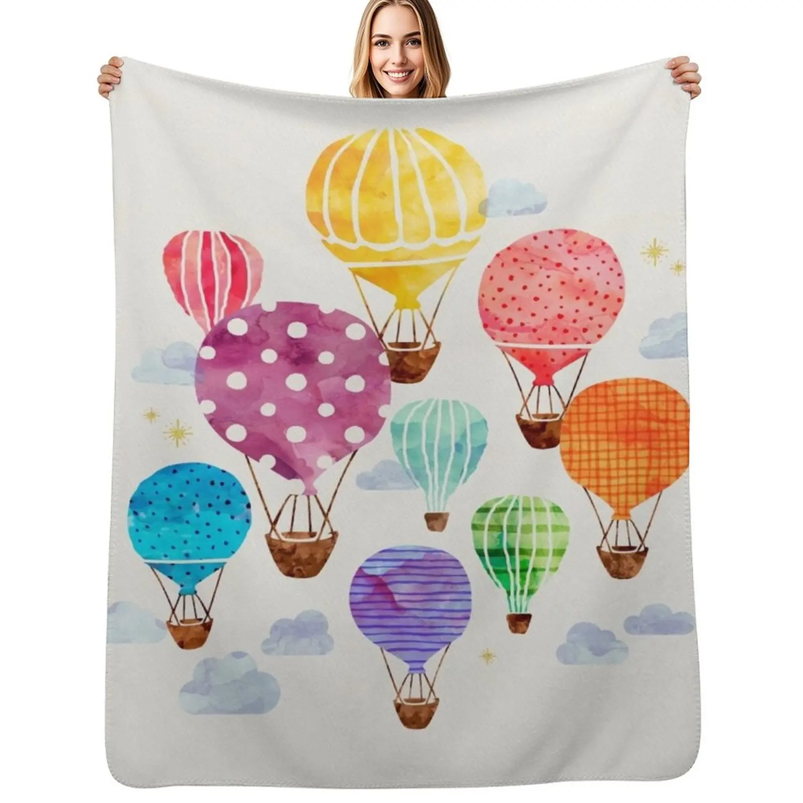 Hot Air Balloon Throw Blanket Luxury Designer Custom Luxury blankets and throws Weighted for babies Blankets