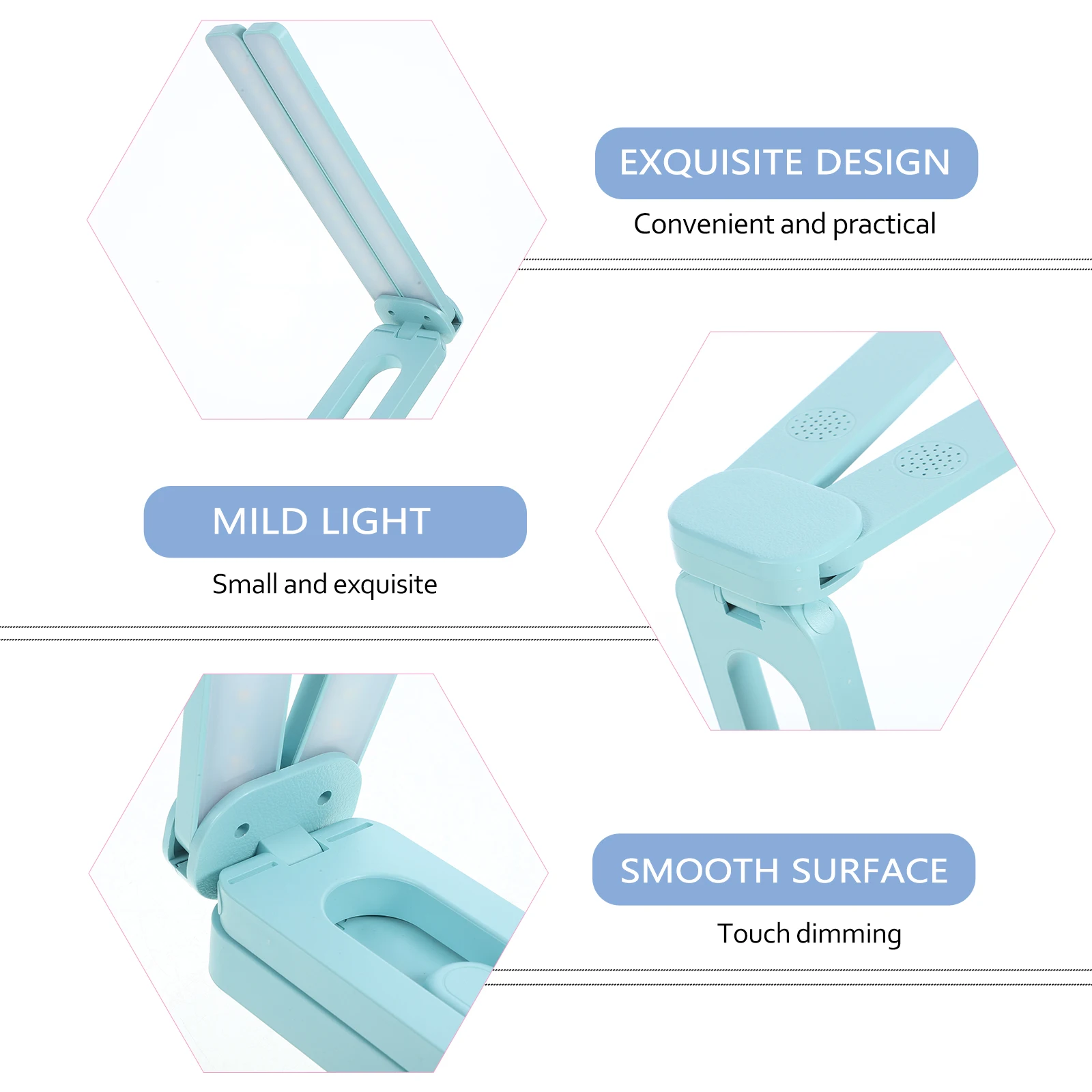 

Dual Head Led Desk Rechargeable Bedside Night Light Usb Cordless Table For Bedroom Adjustable Brightness Foldable Table Light