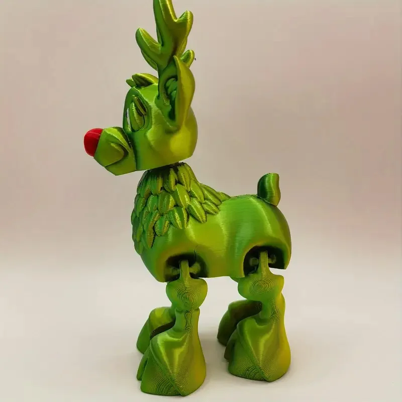 Nieuwe Multi-joint Beweegbare 3D Gedrukt Elanden Dieren Mini Leuke Relief Zintuiglijke Speelgoed Grappige Woonaccessoires Kids Gift Desktop Ornament