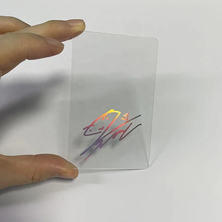 custom. High Quality Customized Printed Luxury Plastic Clear PVC Transparent Business Card