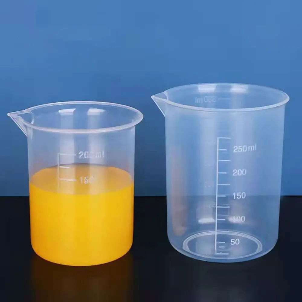 Thickened Plastic for Kitchen Laboratory Test with Scale Measuring Cup Mixing Cups Beaker Graduated Cylinder