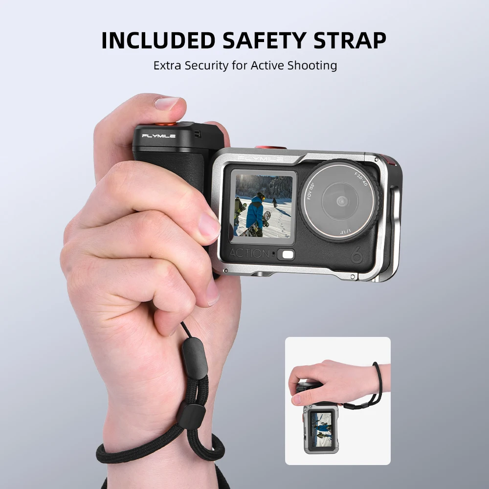 

For DJI OSMO ACTION 6/4/5PRO Bluetooth-compatible Street Photography Handle Magnetic Quick-Release Accessories for Action Camera