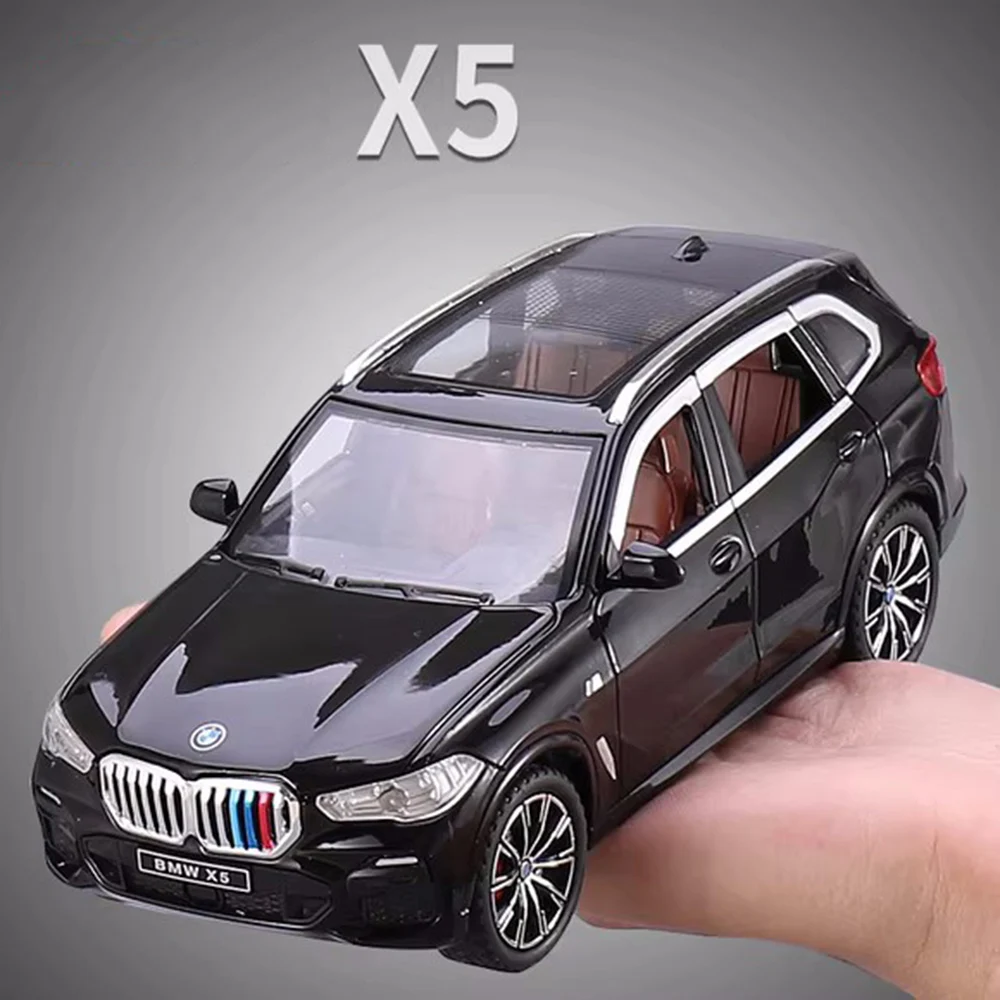 

1:24 Scale X5 M8 Alloy Diecast Toys Models Cars 6 Doors Opened Vehicles Miniature Model with Light Music Toy Boys Birthday Gifts