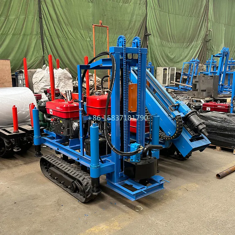 

New Drill Rig Machine Automatic Mini Borehole Water Well Drilling Rig 100m Depth Drilling Rig Application Crawler Mobility