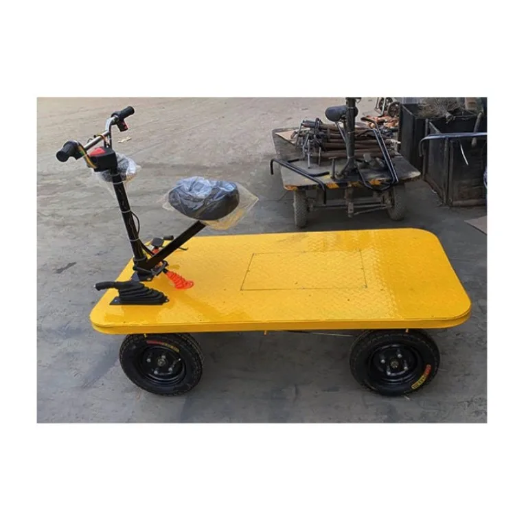 Mobile Camping Kitchen Warehouse Handing Hand Trolley Electric Platform Cart Yellow Garden Wagon