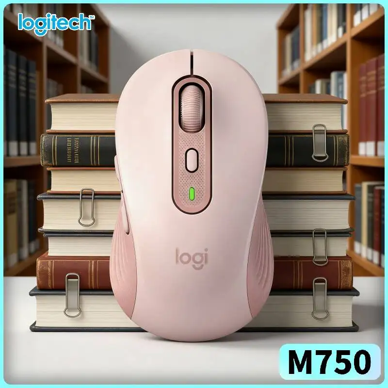 Silent M750 Signature Mouse - 90% Noise Reduction, Soft Thumb Rest Pad, 20-Month Battery, Study Work Helper