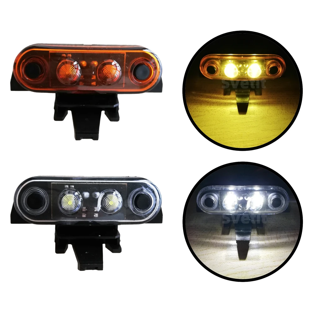 1Pc 24V LED Cab Roof Marker Light For Volvo FH FM Truck Top Signal Lamp White Amber OEM 82116545