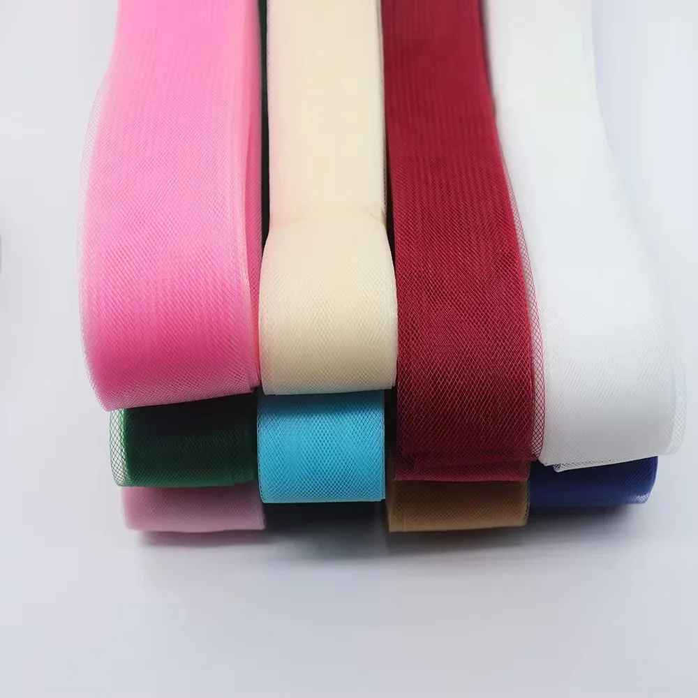 25/50 Yards Stiff Polyester Horsehair Braid for Boning Sewing Wedding Bridal Dress Da25/50nce Formal Dress Crinoline Mesh Crafts