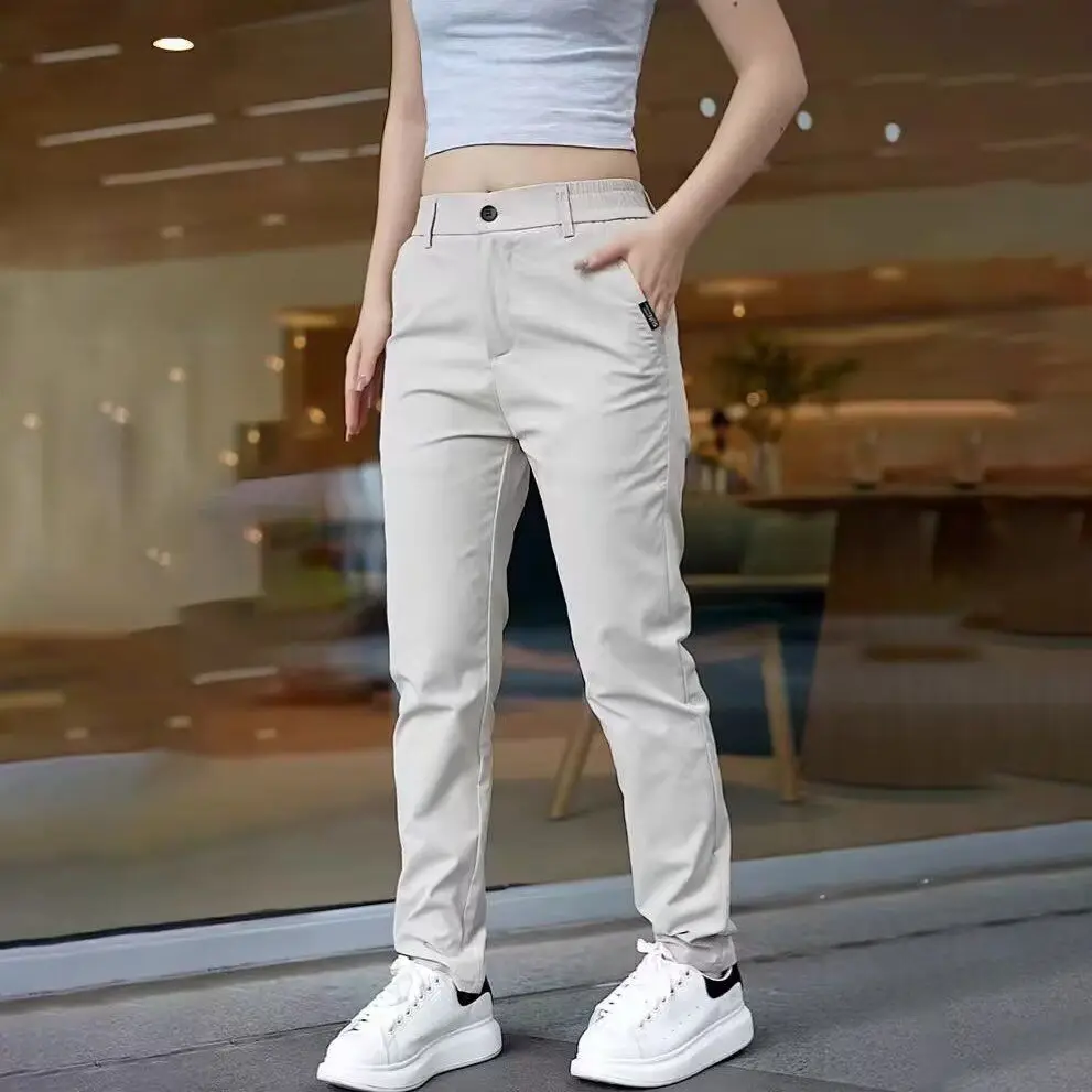 

Qui Dry Summer Outdoor Sports Loose Fit Lightweight Men's Workwear Trousers Straight Leg Casual Pants Polyester Fiber