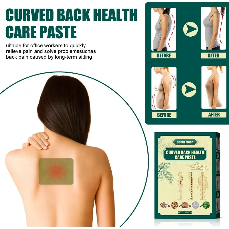 Curved Back Correction stickers Right Posture health Patches repair Hunchback Round Shoulders joint spine neck pain Relief