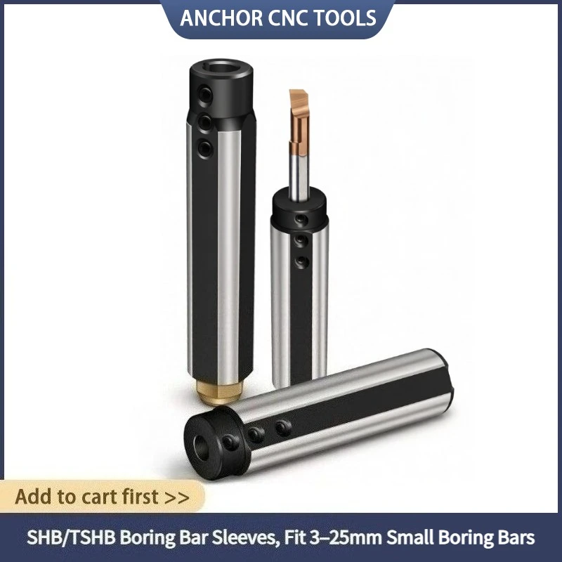 SHB12 SHB16 SHB20 SHB25 3 4 5 6 8 10 Lathe Tool Sleeve Small Tungsten Steel Boring Tool Holder Diameter Holder Cutting Bracket