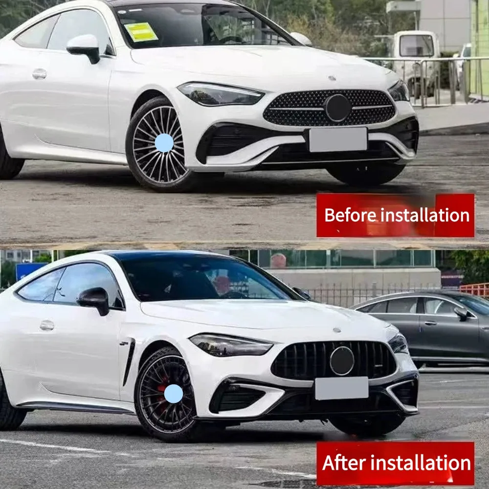For Mercedes Benz CLE Class 2024-2025 Coupe C236 W236 CLE300 CLE63 CLE260 Sport Grid Accessory Hood Mesh Front Grille Bumper Gri