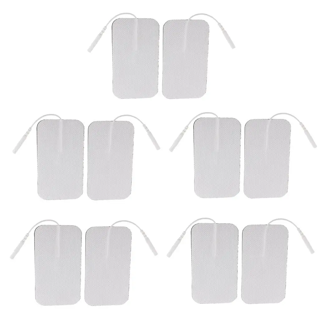 10Pieces Reusable Electrode Pads for Acupuncture Therapy Tens Massagers Unit Body Massage Supplies