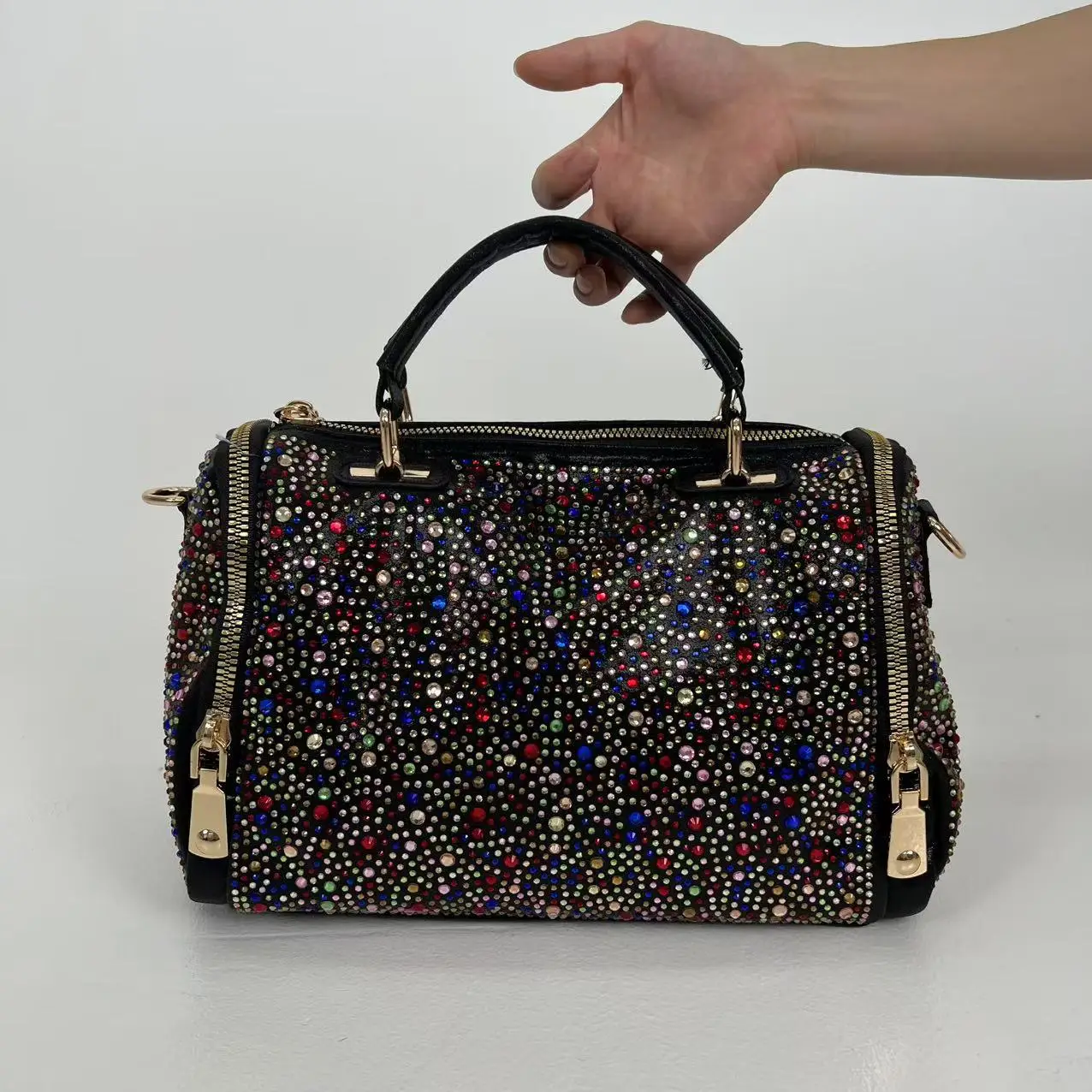 حقيبة يد نسائية عصرية أنيقة مزخرفة بالألماس مرصعة بالنجوم ذات سعة كبيرة وحقيبة كتف أنيقة #3
