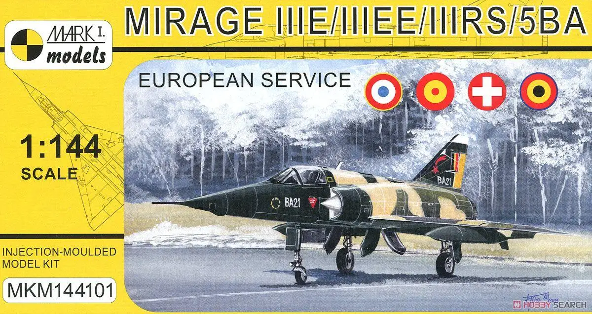 

Mark.I Models MKM144101 1/144 MIRAGE IIIE/EE/RS/5BA EUROPEAN SERVICE Model Kit