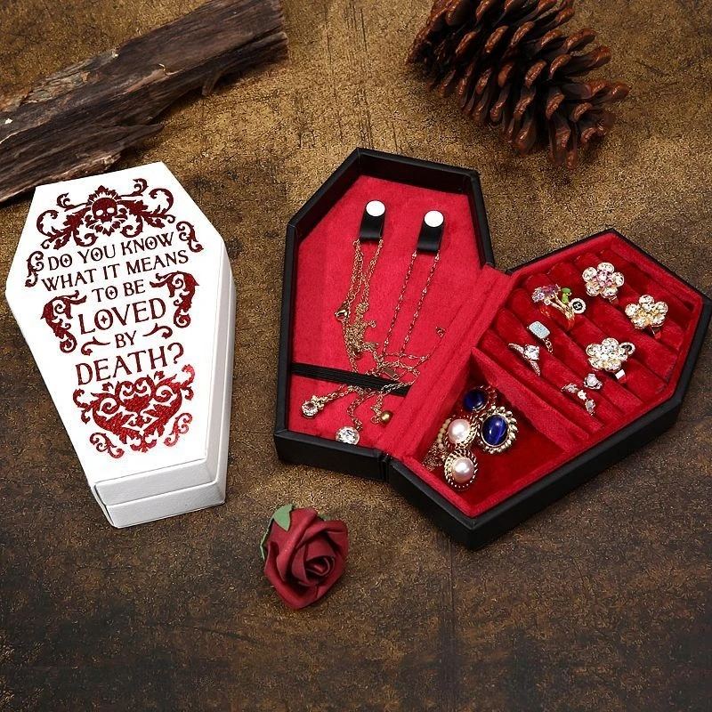 

Leather Jewelry Box Travelling Mini Storage Boxes Necklaces Ring Bracelet Display Case Jewellery Organizers Showcases Supplies
