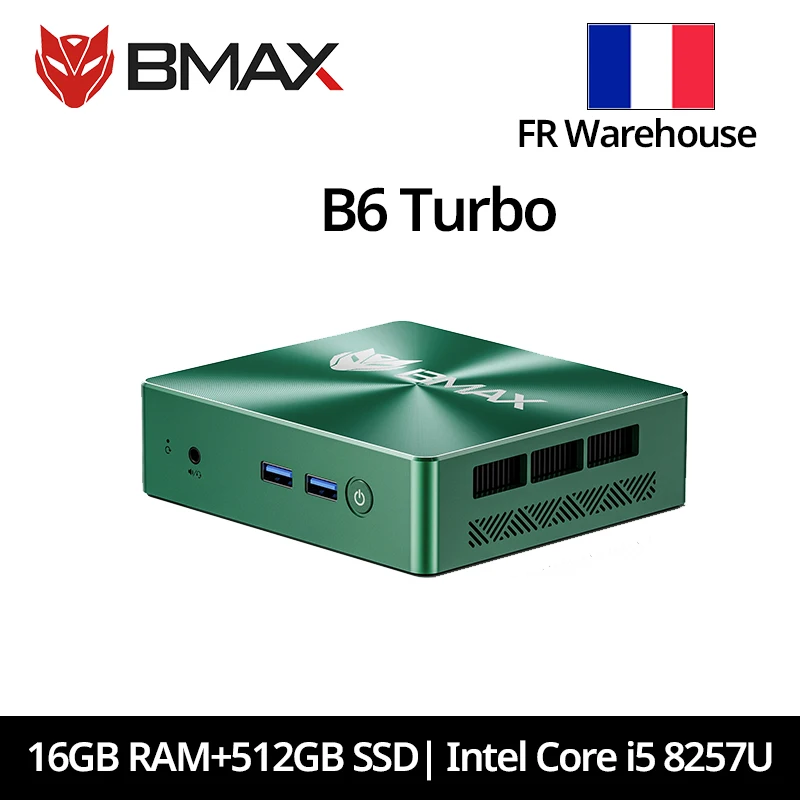 BMAX Mini PC Intel Core i5 8257U Windows 11 16GB RAM 512 GB SSD HDMI USB DP Ethernet Bluetooth WIFI Komputer