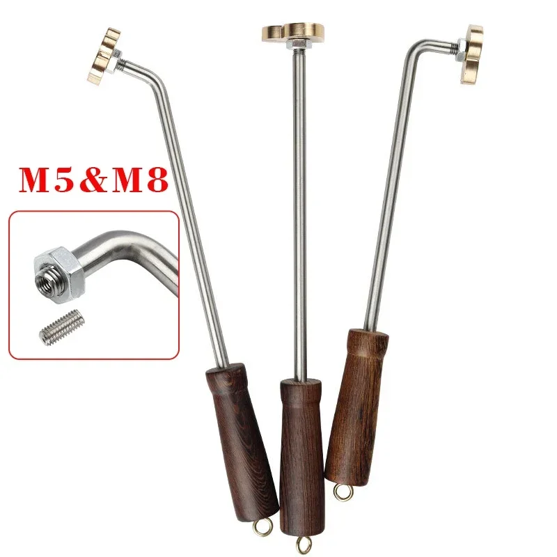 M5/M8 Universal Handle Brass Seal 304 Stainless Steel Handle Bread Branding Leather Embossing Wood Heat Iron Tool Accessories