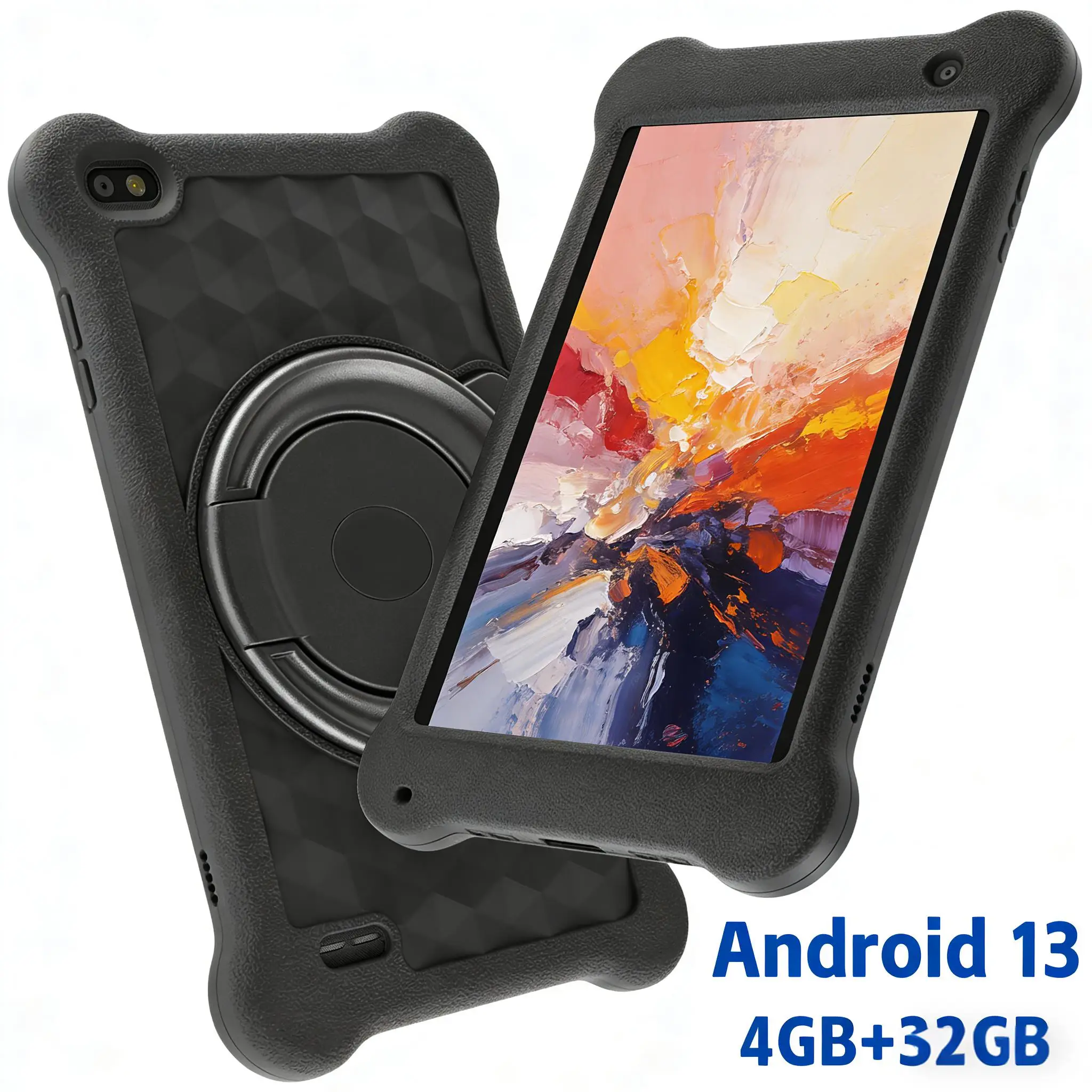 ANRY High Performance Tablet 7 Inch Android 13 Quad Core 4GB RAM 32GB ROM HD IPS WiFi Bluetooth Google Play Cheap Budget Tablet