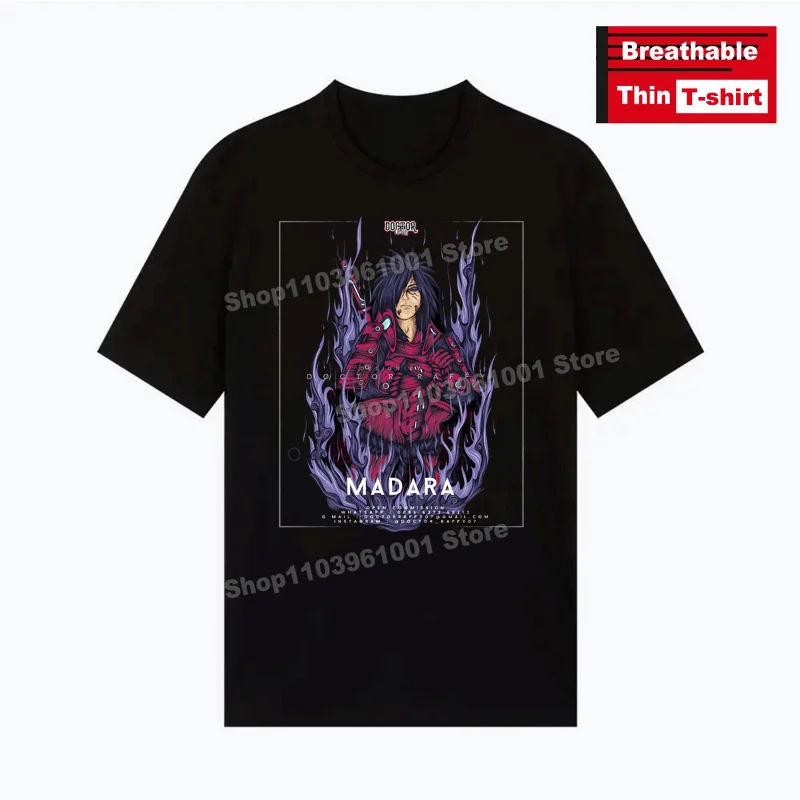 

Japanese Popular Anime Printed - Madara T-shirts y2k Harajuku Street Men Women Casual Short Sleeve Tees Breathable Thin T-shirt