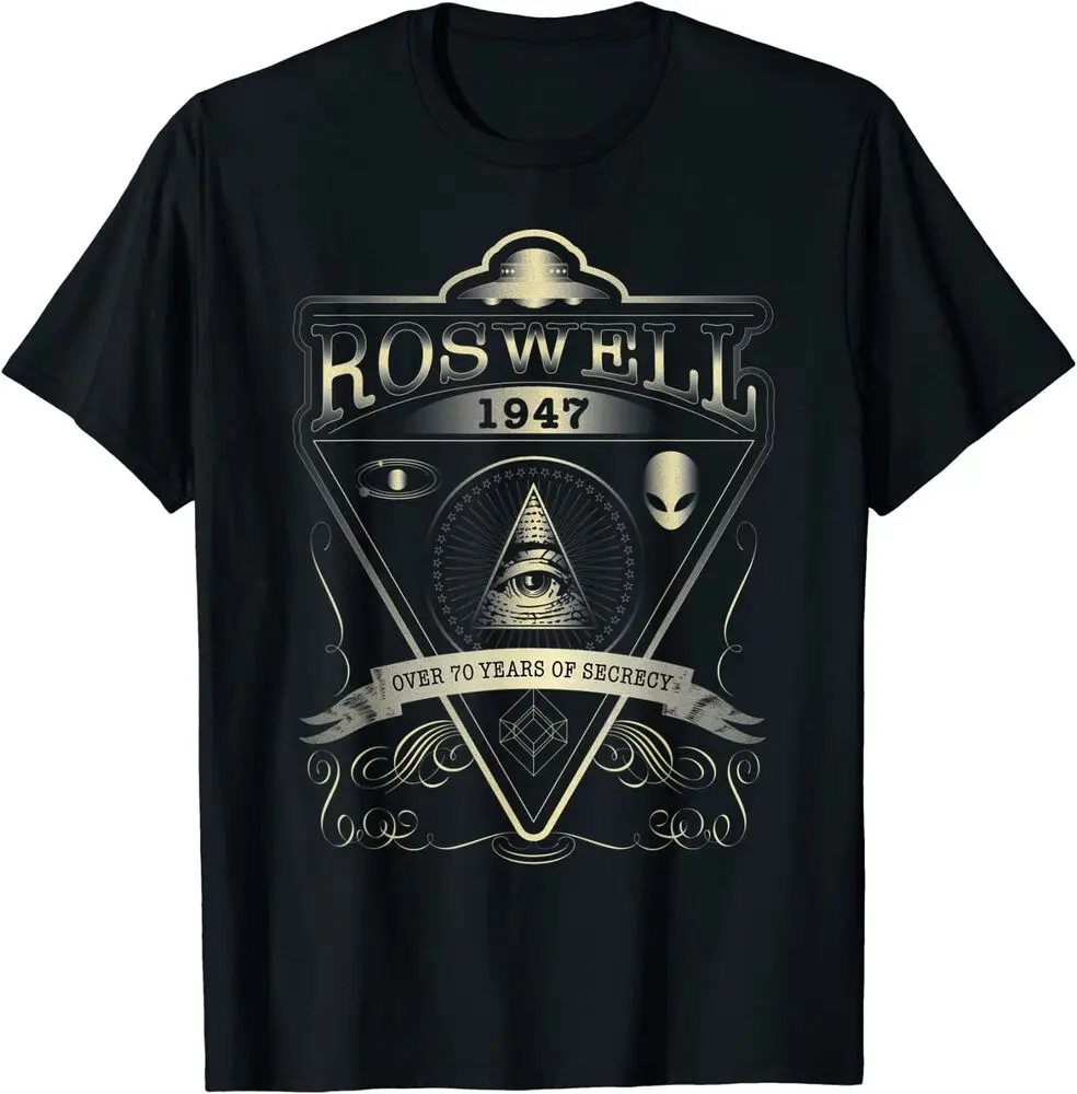 Roswell 1947 Alien T-Shirt - Vintage Style UFO, Area 51 Tee Anime Graphic T-shirts For Men Clothing Women Short Sleeve Tees