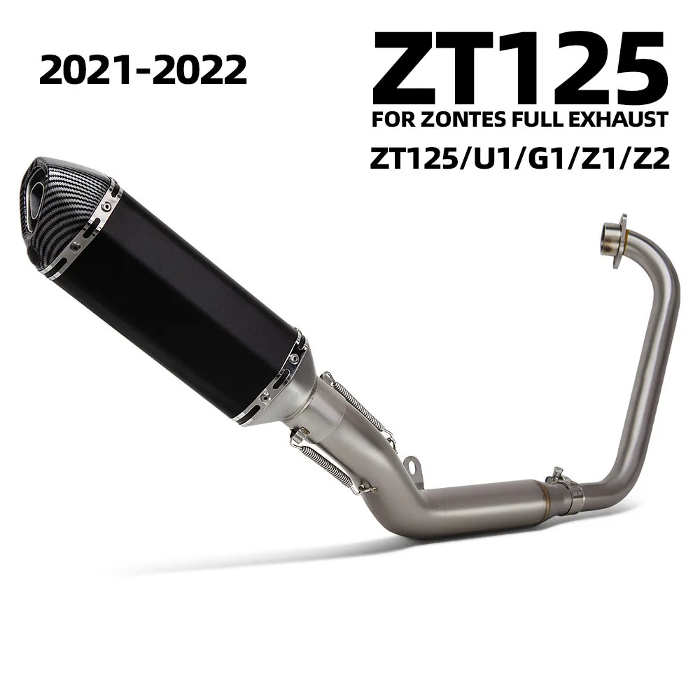 

Suitable for Zontes ZT125 ZT155 Z1 Z2 G1 U1 370mm Motorcycle Exhaust Muffler Pipe Street Bike Escape Exhaust System
