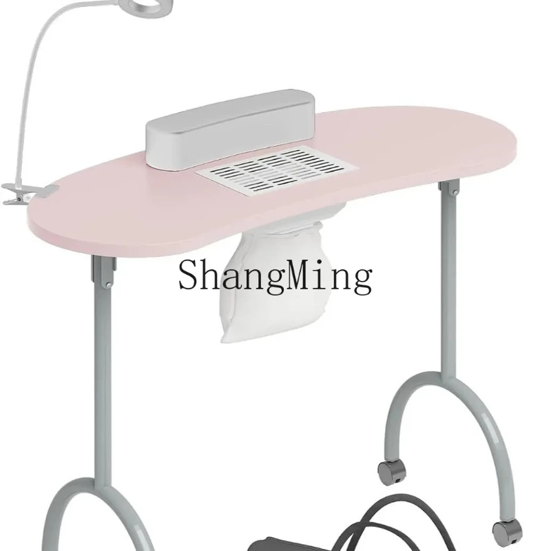 

FG Premium Nail Table Upgraded Model with Vacuum Cleaner Waterproof Panel Table Corner Roller Buckle Movable Folding Nail Table