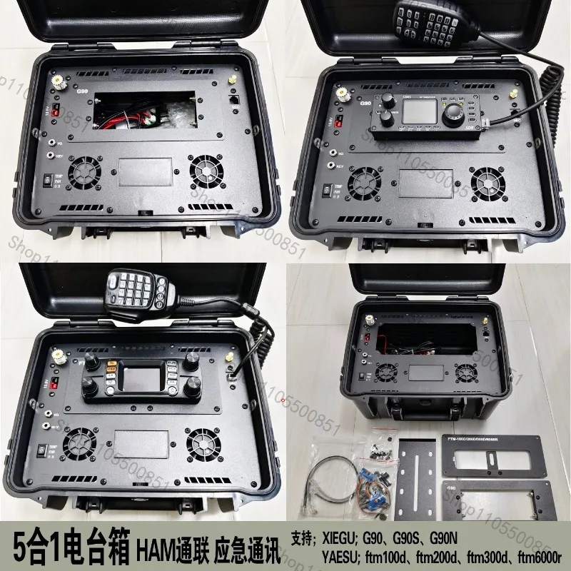 5 in 1 Emergency Communication Radio Box AB510 Black/Orange without strap