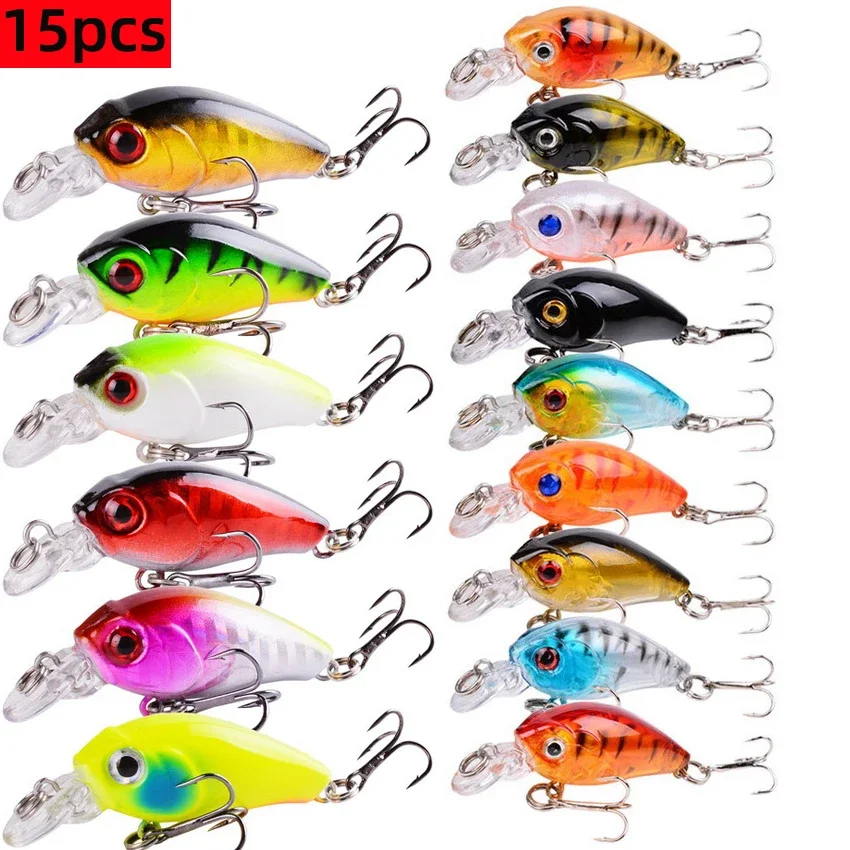 3.5g 4.5cm Mini appâts de pêche coulant Wobbler pour brochet/traîne hochets appâts ensemble perche pêche leurre ensemble artificiel dur
