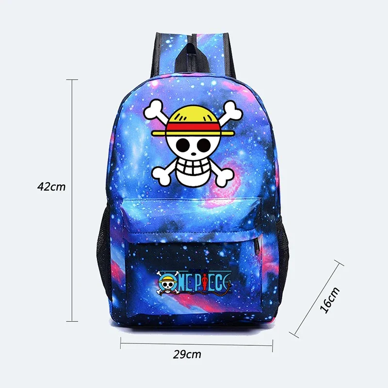 Anime One Piece Backpack Monkey D. Luffy Teenagers Student Schoolbag Boy Girl Rucksacks Back To School Big Capacity Cartoon Bags